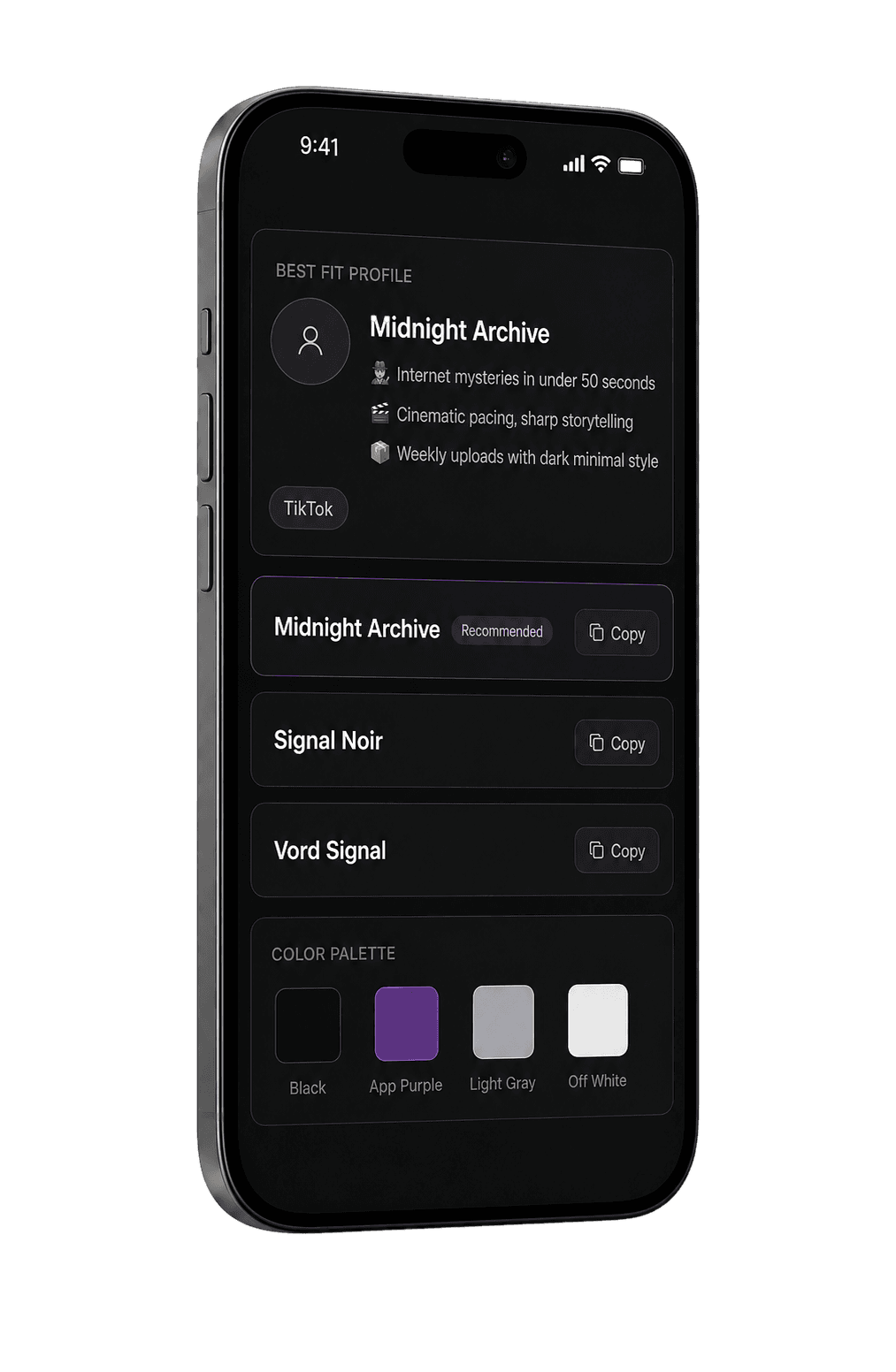Sample Faceless Creator Kit result preview shown on a phone